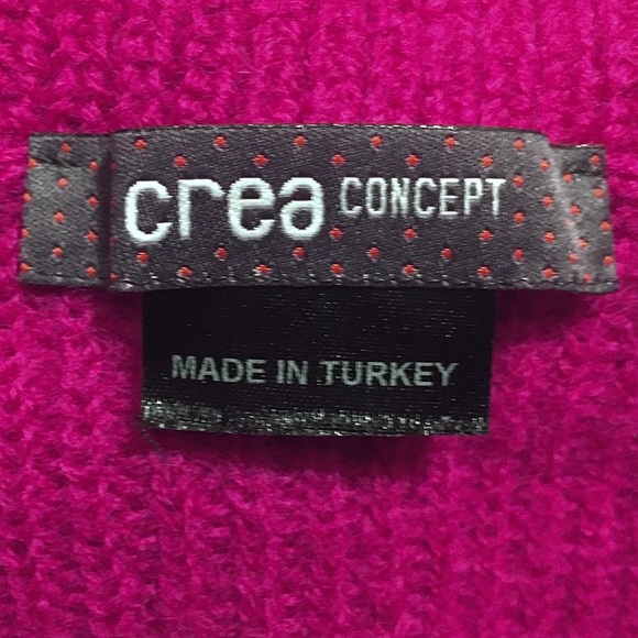 Crea Concept Cowl Neck Sweater Wool Pullover Cropped Boxy Crop Magenta Pink 40 - Picture 12 of 16